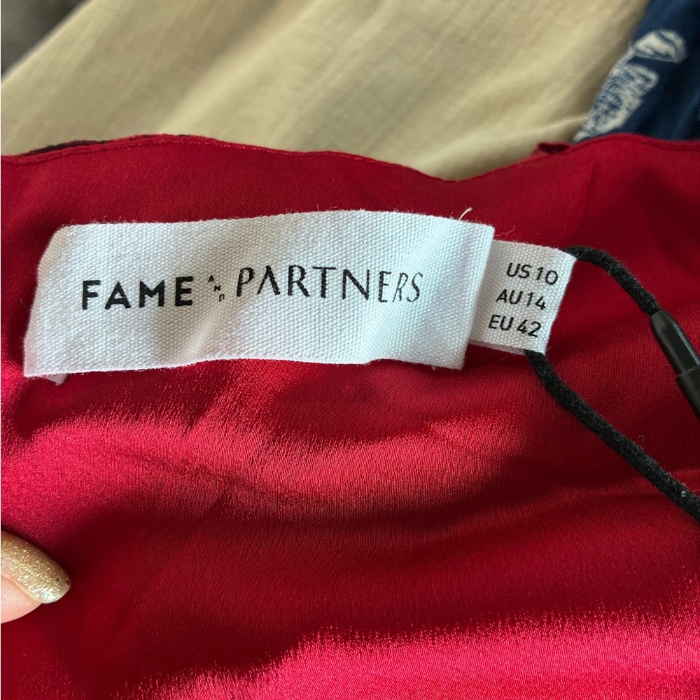 NWT Fame and Partners Red Rose Maxi Jumpsuit - Picture 6 of 12